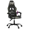 vidaXL Silla gaming cuero sint&eacute;tico negro y camuflaje