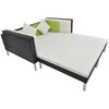 vidaXL Set de muebles de jardín 4 pzas y cojines ratán sintético negro