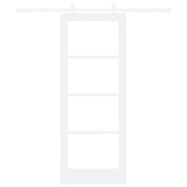 vidaXL Puerta Corredera 78 x 202 cm Madera de pino maciza y vidrio