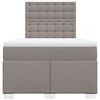 vidaXL Cama box spring con colch&oacute;n tela gris taupe 120x190 cm