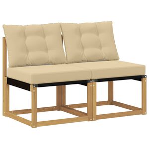 vidaXL 2 Pieza Sof&aacute; intermedio de exterior