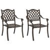 vidaXL Silla de Jard&iacute;n 2 uds. Bronce Aluminio