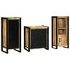 vidaXL Juego de muebles de ba&ntilde;o con caj&oacute;n 3 pcs Madera de mango maciza