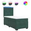 vidaXL Cama box spring con colchón terciopelo verde oscuro 80x200 cm