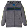 Sudadera infantil con capucha y cremallera gris m&eacute;lange 104