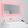 vidaXL Espejo de baño LED acrílico blanco 90x8,5x37 cm