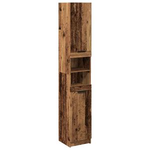 vidaXL Armario de ba&ntilde;o de madera contrachapada envejecida