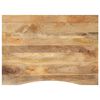 vidaXL Tablero escritorio con curva madera mango rugosa 110x80x2,5 cm