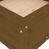 vidaXL Jardinera madera maciza de pino marr&oacute;n miel 82,5x82,5x39 cm