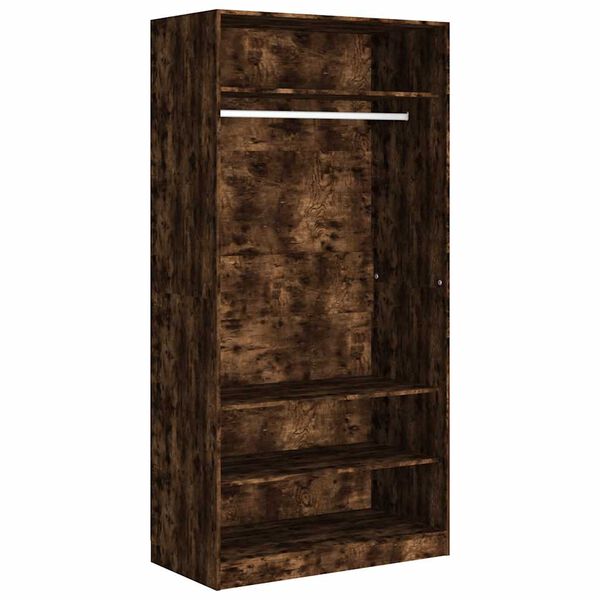 vidaXL Armario madera contrachapada color roble ahumado 100x50x200 cm
