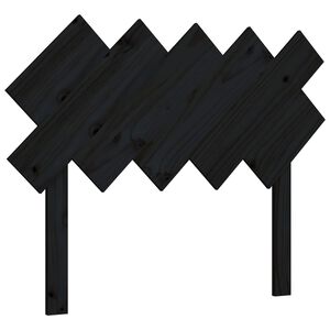 vidaXL Cabecero de cama madera maciza de pino negro 104x3x80,5 cm