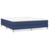 vidaXL Cama box spring con colchón tela azul 160x200 cm
