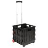 vidaXL Carrito Manual Negro y rojo 35 x 39 x 92 cm PP y elast&oacute;mero