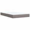 vidaXL Cama box spring con colch&oacute;n tela gris taupe 120x190 cm