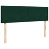vidaXL Estructura de cama otomana con colch&oacute;n verde oscuro 140x200 cm