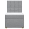 vidaXL Cama box spring con colchón tela gris claro 80x200 cm