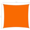 vidaXL Toldo de vela cuadrado tela Oxford naranja 7x7 m