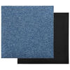 vidaXL Alfombra 20 pcs Azul 50 x 50 cm 100% Polipropileno