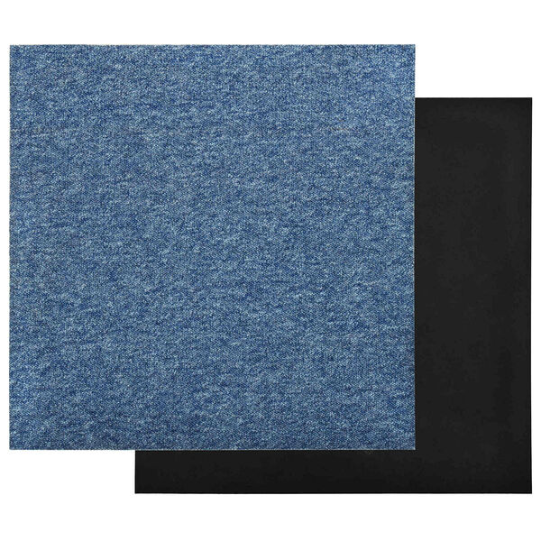 vidaXL Alfombra 20 pcs Azul 50 x 50 cm 100% Polipropileno