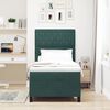 vidaXL Cama tipo Box Spring con colch&oacute;n Verde oscuro 100 x 200 cm tela