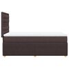 vidaXL Cama box spring con colch&oacute;n tela marr&oacute;n oscuro 80x200 cm