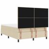vidaXL Cama tipo Box Spring con colch&oacute;n Crema 140 x 190 cm tela