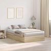vidaXL Cama con almacenamiento Roble Sonoma 120 x 190 cm