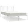 vidaXL Estructura cama sin colch&oacute;n con cabecero metal blanco 120x200cm