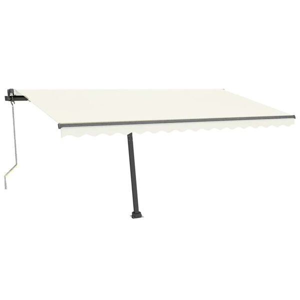 vidaXL Toldo automático con LED sensor de viento crema 400x300 cm