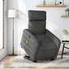 vidaXL Sill&oacute;n de masaje el&eacute;ctrico reclinable elevable tela gris oscuro