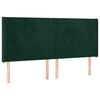 vidaXL Cabecero con orejas de terciopelo verde oscuro 183x16x118/128cm