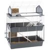 Ferplast Jaula de conejos Barn 100 Double gris 95x57x121 cm