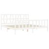 vidaXL Estructura de cama sin colch&oacute;n madera maciza blanca 200x200 cm
