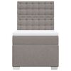 vidaXL Cama box spring con colch&oacute;n tela gris taupe 90x190 cm