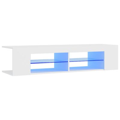 vidaXL Mueble de TV con luces LED blanco 135x39x30 cm
