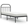 vidaXL Estructura cama sin colch&oacute;n con estribo metal negro 90x190 cm