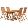 vidaXL Juego de comedor de jard&iacute;n 5 piezas 120-170 cm
