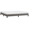 vidaXL Estructura de cama sin colch&oacute;n cuero sint&eacute;tico gris 200x200 cm