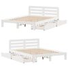 vidaXL Estructura de cama sin colch&oacute;n madera maciza de pino 160x200 cm