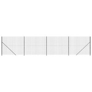 vidaXL Cerca de alambre con brida gris antracita 1,8x10 m