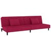 vidaXL Sof&aacute; cama de 2 plazas con dos almohadas terciopelo rojo tinto