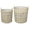 vidaXL Cesta de Maceta GENDT 2 uds. Gris natural Rat&aacute;n Kubu