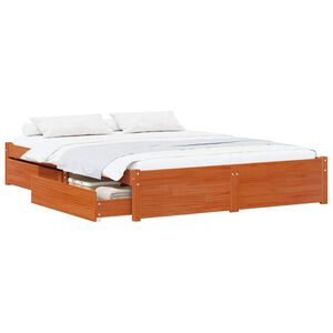 vidaXL Estructura de cama con caj&oacute;n Madera de Pino Macizo