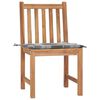 vidaXL Sillas de jardín 2 unidades madera maciza de teca con cojines
