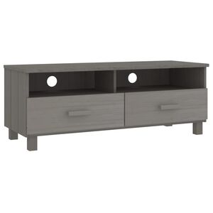 vidaXL Mueble de TV HAMAR madera maciza pino gris claro 106x40x40 cm