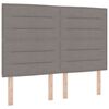 vidaXL Cama con Somier y Colch&oacute;n Gris Oscuro 90x190 cm de Tela Taup&eacute;