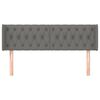 vidaXL Cabecero de tela gris oscuro 163x16x78/88 cm