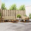 vidaXL Conjunto de sof&aacute;s de exterior con coj&iacute;n 6 pcs Natural y Beige