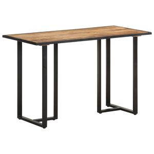 vidaXL Mesa de comedor de madera maciza de mango rugosa 120 cm