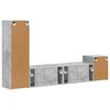vidaXL Conjunto de mueble de TV 4 pcs Gris Concreto